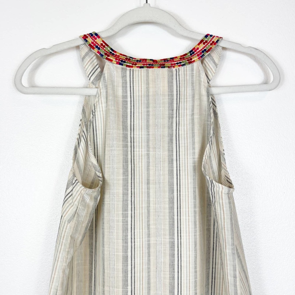 Savanna Jane Embroidered Boho Sleeveless Shift Dress Size Small - Picture 5 of 9